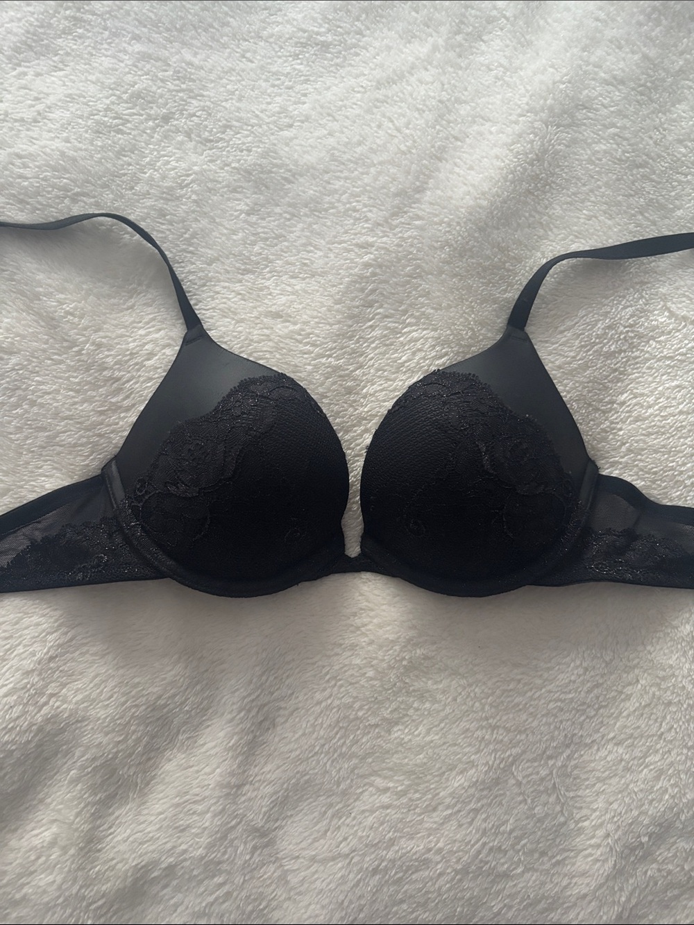 La SENZA Hello Sugar Bra - Black & Silver Lace Push-Up Bra